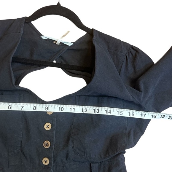 Free People Back Into It Jumpsuit- Cropped Wide Leg Utility Jumpsuit- Size Small - Picture 10 of 11